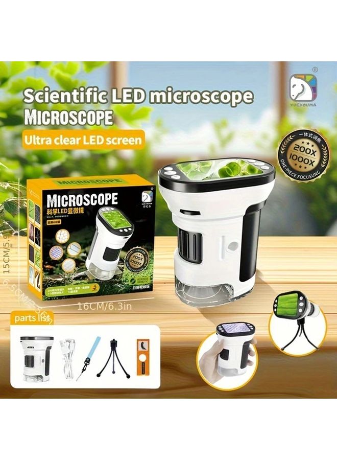 Xueyouma SD668 Intelligent 2 Inch LED Electron Microscope 1000X HD Portable Science Education - Image 1