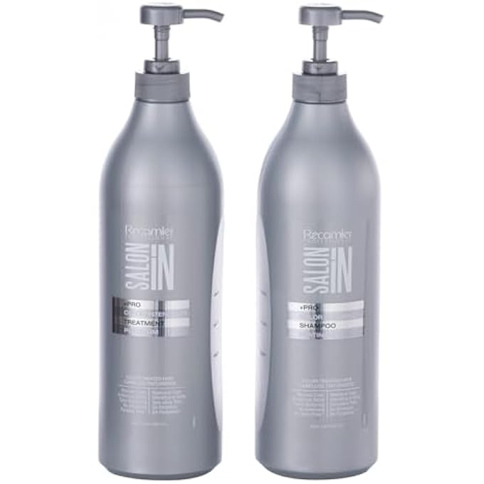 SALON IN SALONIN +PRO COLOR INTENSIFIER HAIR PLATINUM KIT SHAMPOO AND TREATMENT - KIT TRATAMIENTO Y SHAMPOO INTENSIFICADOR DE COLOR PLATINO PARA CABELLO - Image 1