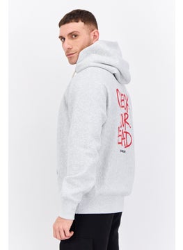 Champion Men Sportswear Fit Long Sleeves Running Sweatshirt, Light Grey  - Image 2