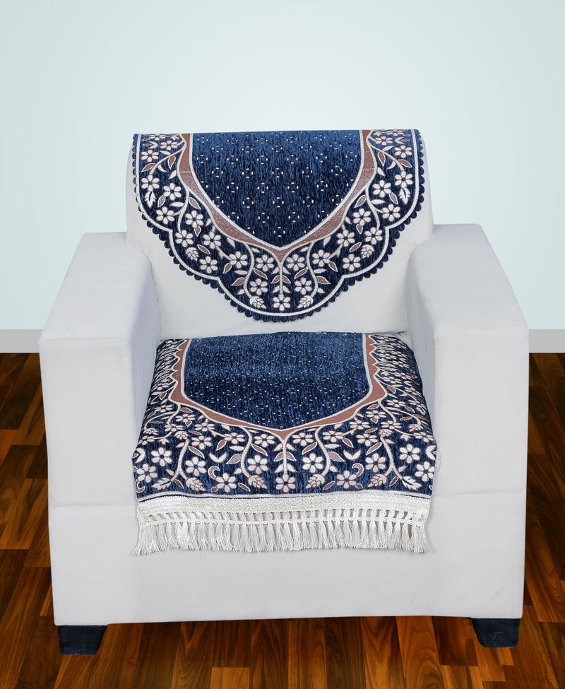 AMAZE ATTIRES Floral Sofa Cover Set of 3 Seater | Slipcover for 3 Seater Sofa Panel Cover, Easily Machine Washable Sofa Seat Runner for Couch | 6 Piece, Design 3 - Image 4
