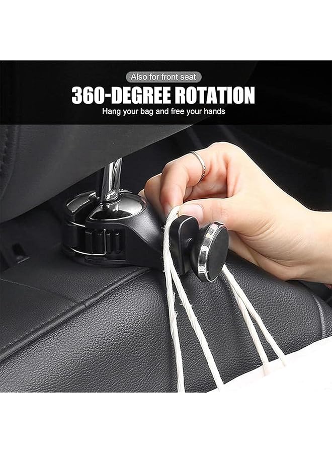 OneNine 2 In 1 Car Seat Hook With Magnetic Phone Holder, Universal Headrest Hooks, Car Backseat Purse Bag Holder Hangers Organizer - Image 2