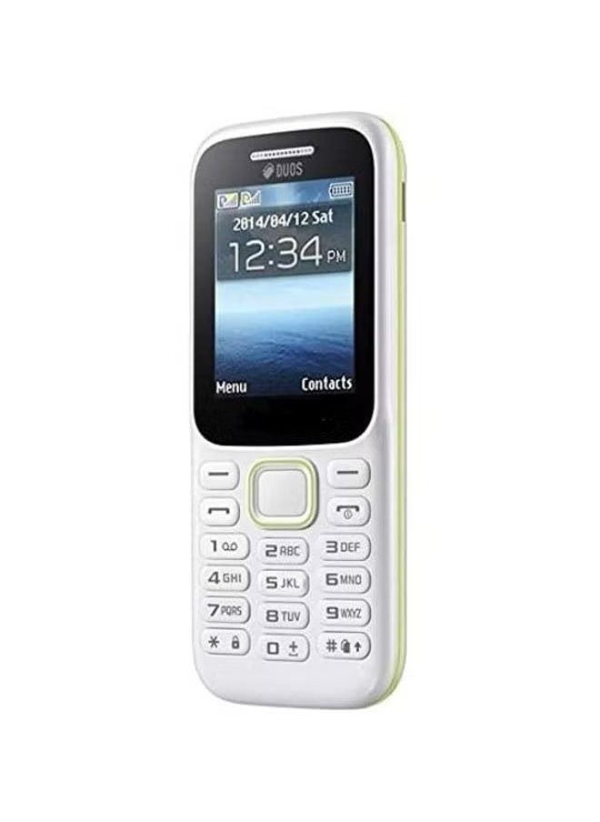 SM B310E Keypad mobile phone with dual Sim memory card Options White