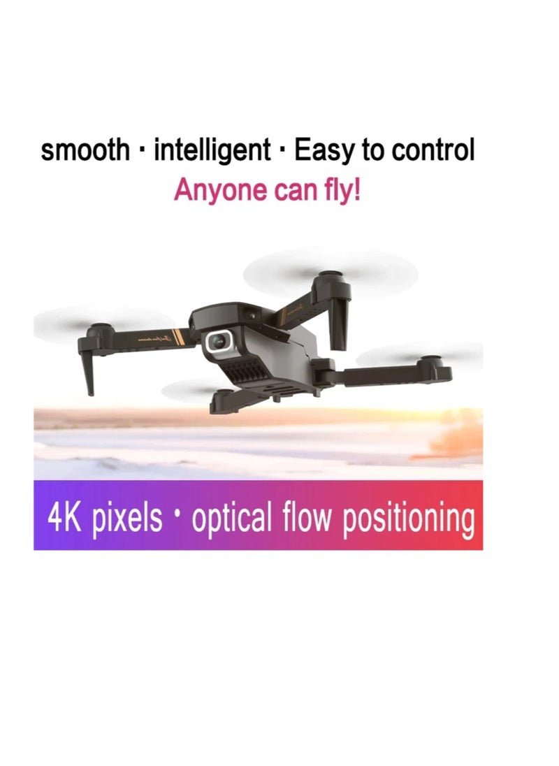 Generic - V4 RC Drone, 4K HD Wide Angle Camera Aerial Drone, Lightweight And Sturdy Foldable Drone, Dual Camera Quadcopter And Six Axis Gyroscope And Gestures For Video Photograpgy, (1pc) - Image 1