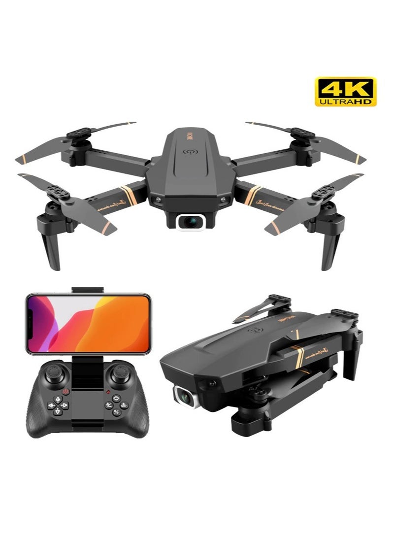 Generic - V4 RC Drone, 4K HD Wide Angle Camera Aerial Drone, Lightweight And Sturdy Foldable Drone, Dual Camera Quadcopter And Six Axis Gyroscope And Gestures For Video Photograpgy, (1pc) - Image 1