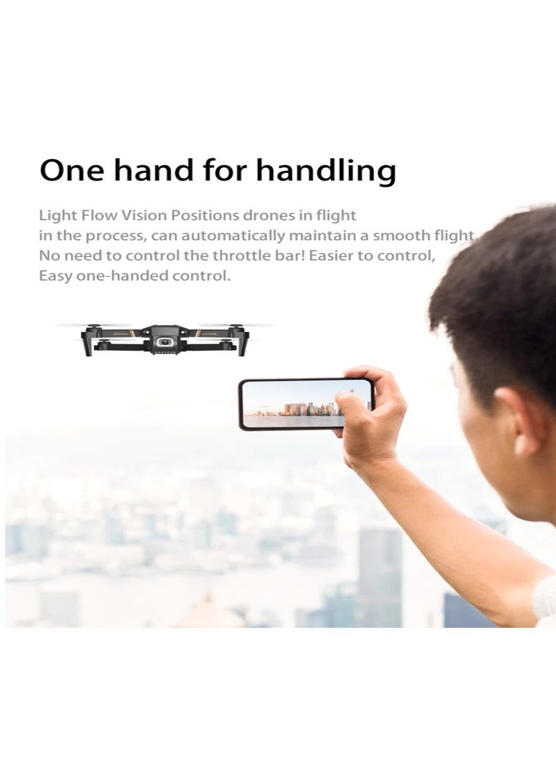 Generic - V4 RC Drone, 4K HD Wide Angle Camera Aerial Drone, Lightweight And Sturdy Foldable Drone, Dual Camera Quadcopter And Six Axis Gyroscope And Gestures For Video Photograpgy, (1pc) - Image 1