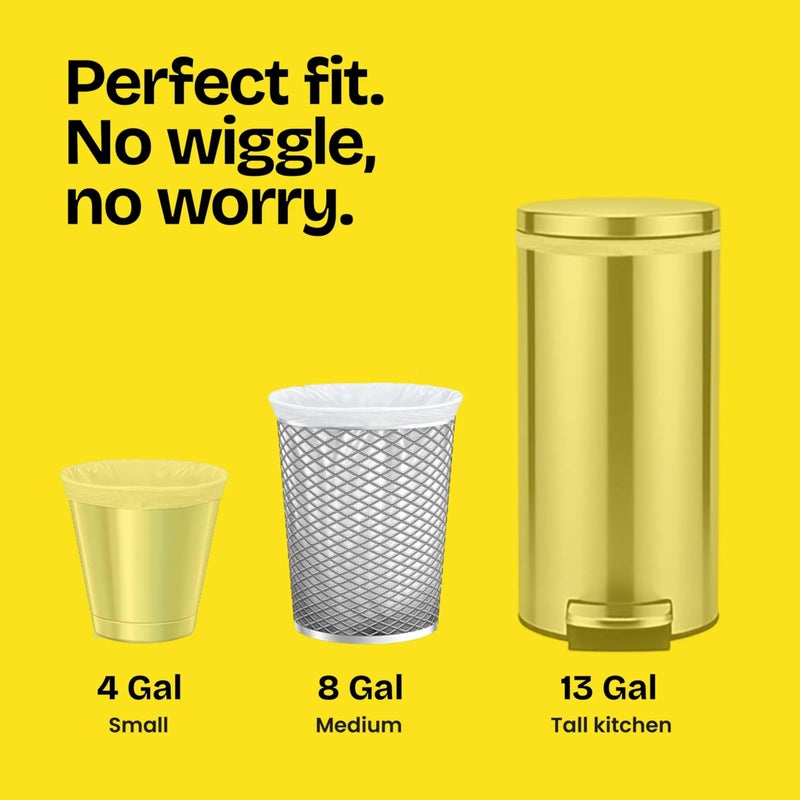 Glad Medium Trash Bags, 8 Gallon, Lemon Fresh Bleach Garbage Bags, Resists Bacterial Odors with Drawstring, 80 Count - Image 4