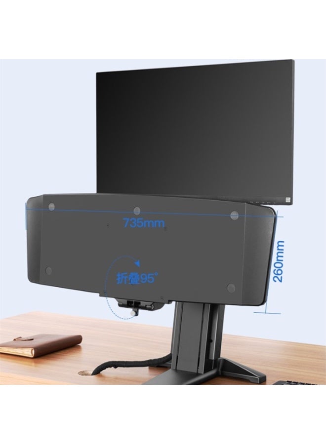 ان بي حامل شاشة مزدوج مع مشبك مكتبي من نوع NORTH BAYOU NB L80 بقاعدتين، مناسب لشاشات LCD من 17 إلى 32 بوصة - Image 3