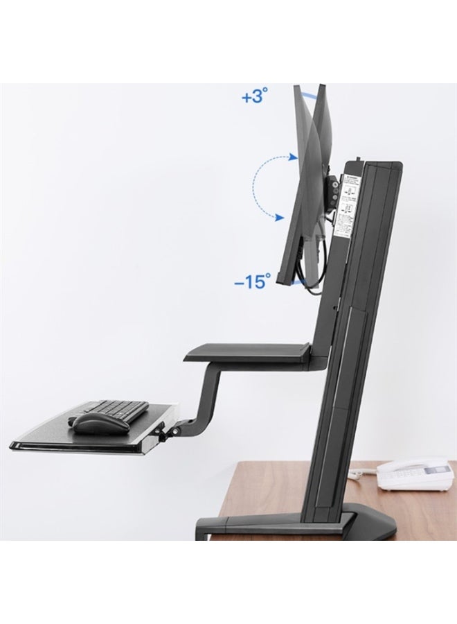 ان بي حامل شاشة مزدوج مع مشبك مكتبي من نوع NORTH BAYOU NB L80 بقاعدتين، مناسب لشاشات LCD من 17 إلى 32 بوصة - Image 2