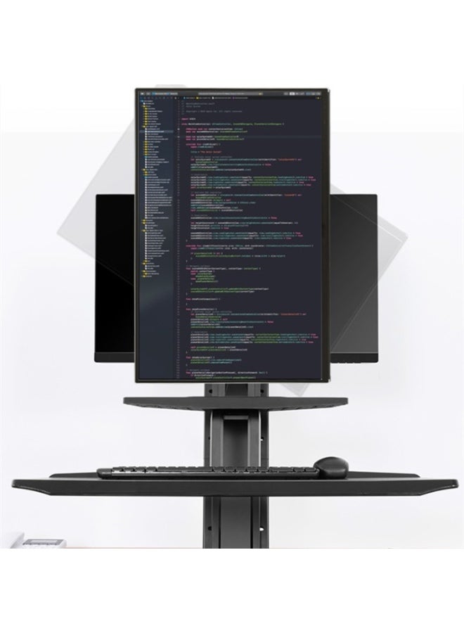 ان بي حامل شاشة مزدوج مع مشبك مكتبي من نوع NORTH BAYOU NB L80 بقاعدتين، مناسب لشاشات LCD من 17 إلى 32 بوصة - Image 5