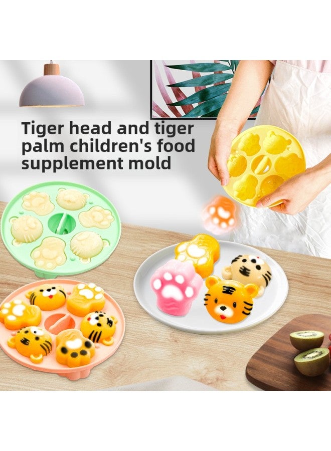 Net Red Tiger Head Tiger Claw Baby Rice Cake Food Supplement Silicone Mold Baby Steamed Cake Mold Food Grade Tools Wholesale-Specifications:Tiger Head Tiger Claw-Color:Powder - Image 2
