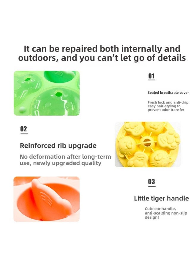Net Red Tiger Head Tiger Claw Baby Rice Cake Food Supplement Silicone Mold Baby Steamed Cake Mold Food Grade Tools Wholesale-Specifications:Tiger Head Tiger Claw-Color:Powder - Image 5