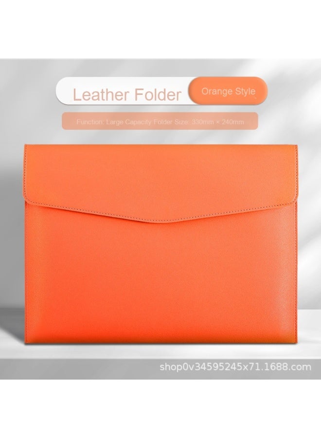 Generic A4 Leather Document Folder - Essential for Premium Business Office Use 