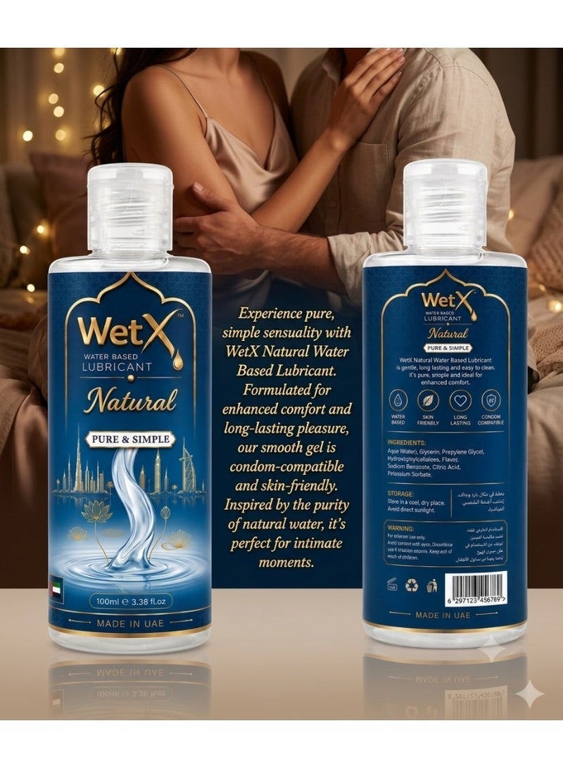 WetX Natural Water Based Lube (100ml) | Pure & Simple - Long Lasting - Natural Feeling - Smooth & Silky - Image 5