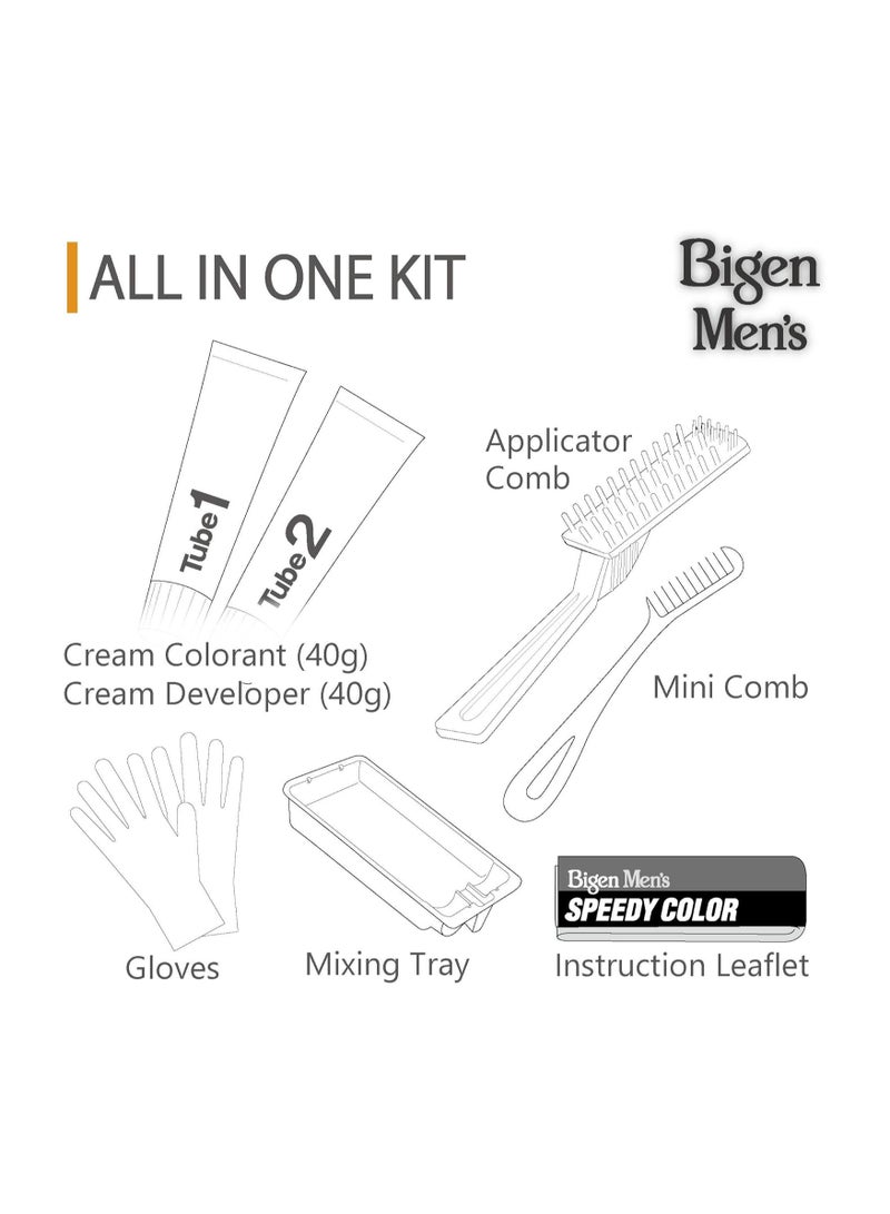 Bigen Men's Speedy Hair Color, Brown Black 102 (80g) - Image 3
