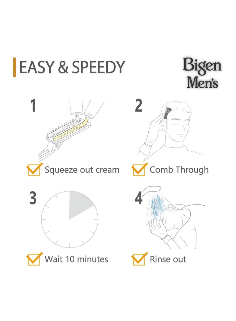Bigen Men's Speedy Hair Color, Brown Black 102 (80g) - Image 4