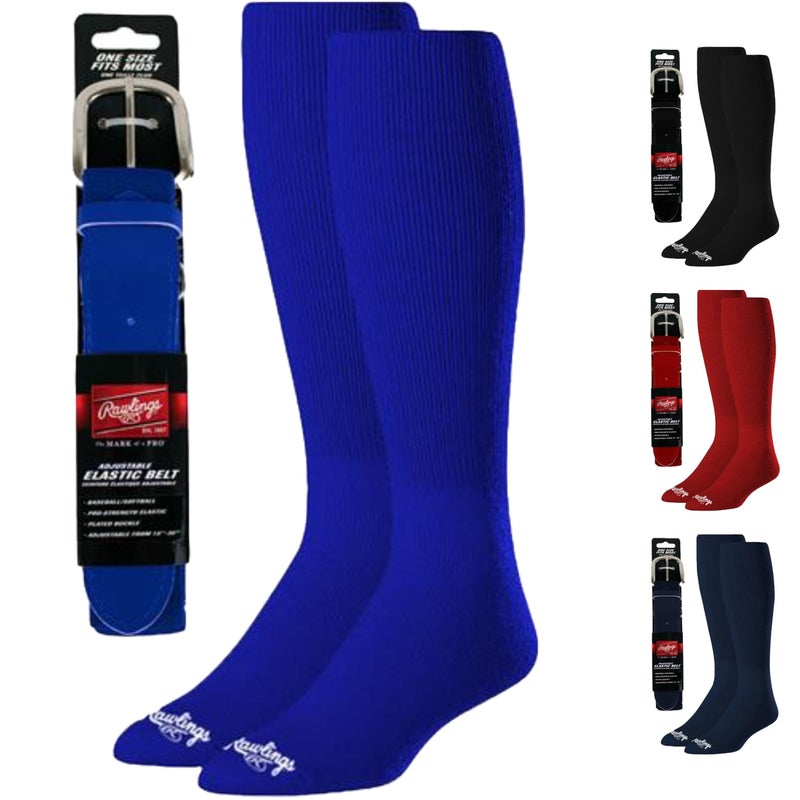 Rawlings Belt Socks Combo BaseballSoftball Royal Blue Small - Image 2