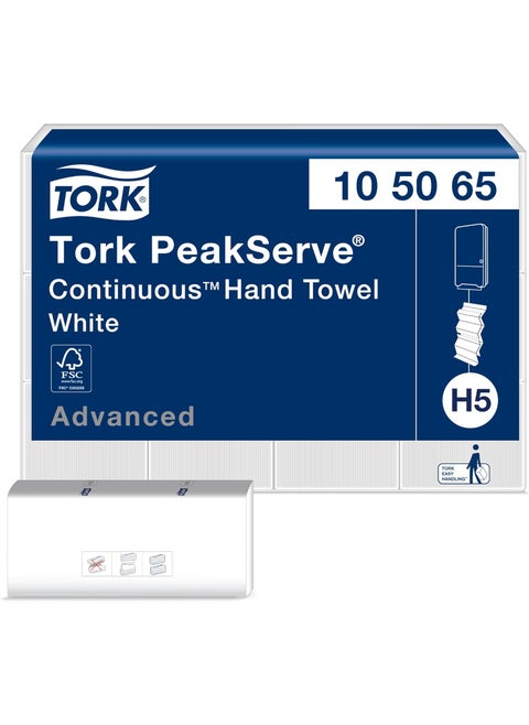 Tork PeakServe Continuous Hand Towel White H5 Advanced Compressed 12 x 410 sheets 105065