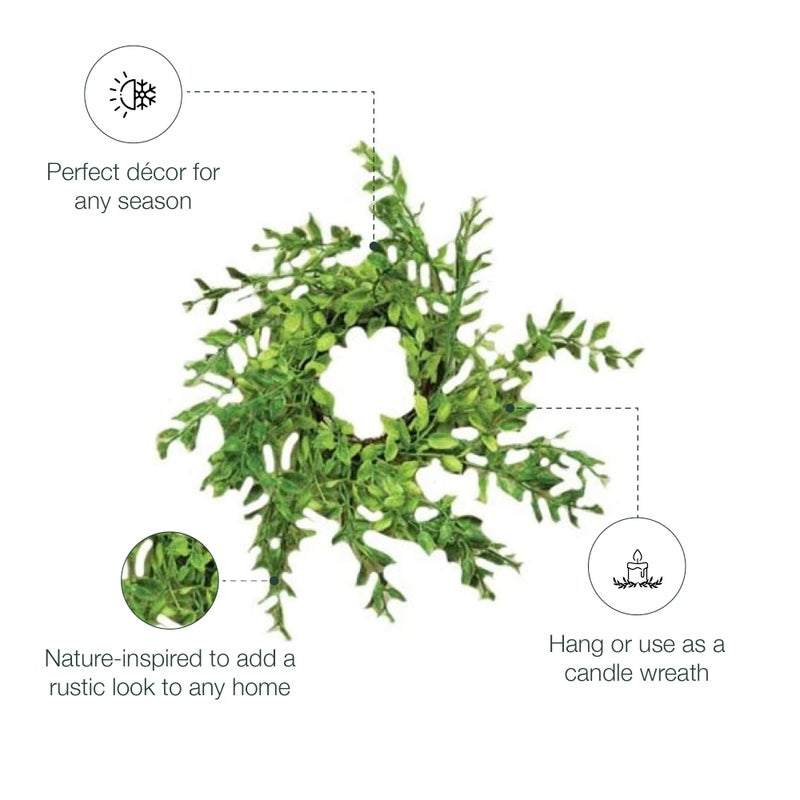 CWI Gifts Plastic Wreath Rings - 9 inch - Wreath Decor for Front Door and Candle Decorating - Spring Green - Image 2