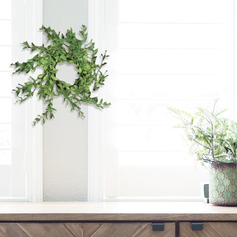 CWI Gifts Plastic Wreath Rings - 9 inch - Wreath Decor for Front Door and Candle Decorating - Spring Green - Image 4