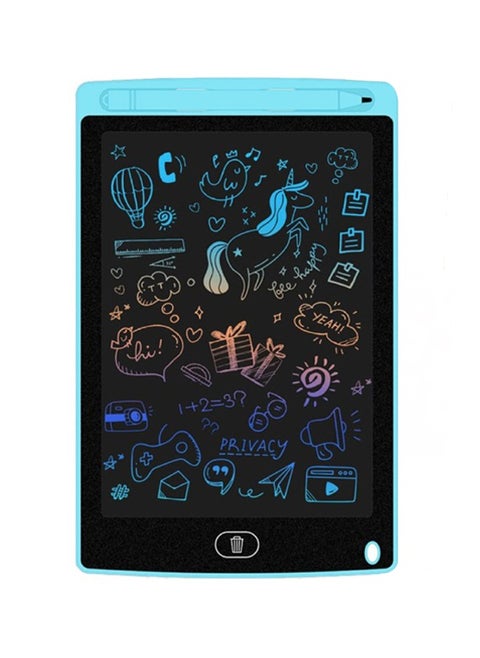 لوح كتابة LCD، قابل لإعادة الاستخدام، مناسب لألعاب الأطفال التعليمية والتعلمية، أزرق، 8.5 بوصة