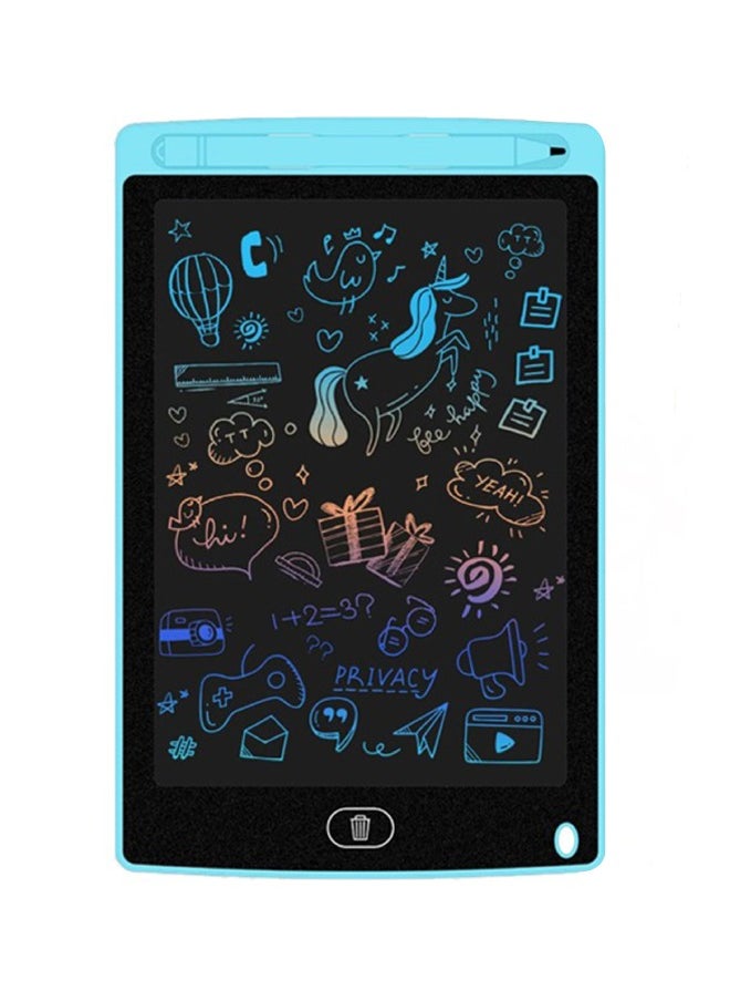 لوح كتابة LCD، قابل لإعادة الاستخدام، مناسب لألعاب الأطفال التعليمية والتعلمية، أزرق، 8.5 بوصة