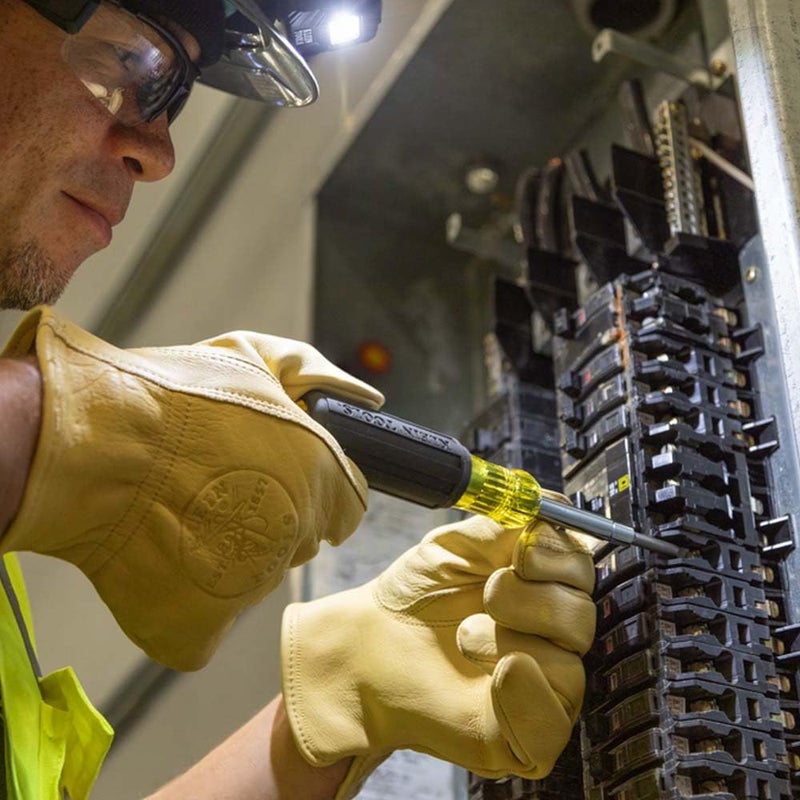 Klein Tools 32559 Multi-bit Screwdriver / Nut Driver, Extended Reach 6-in-1 Tool with Nut Driver, Phillips and Slotted Bits - Image 5