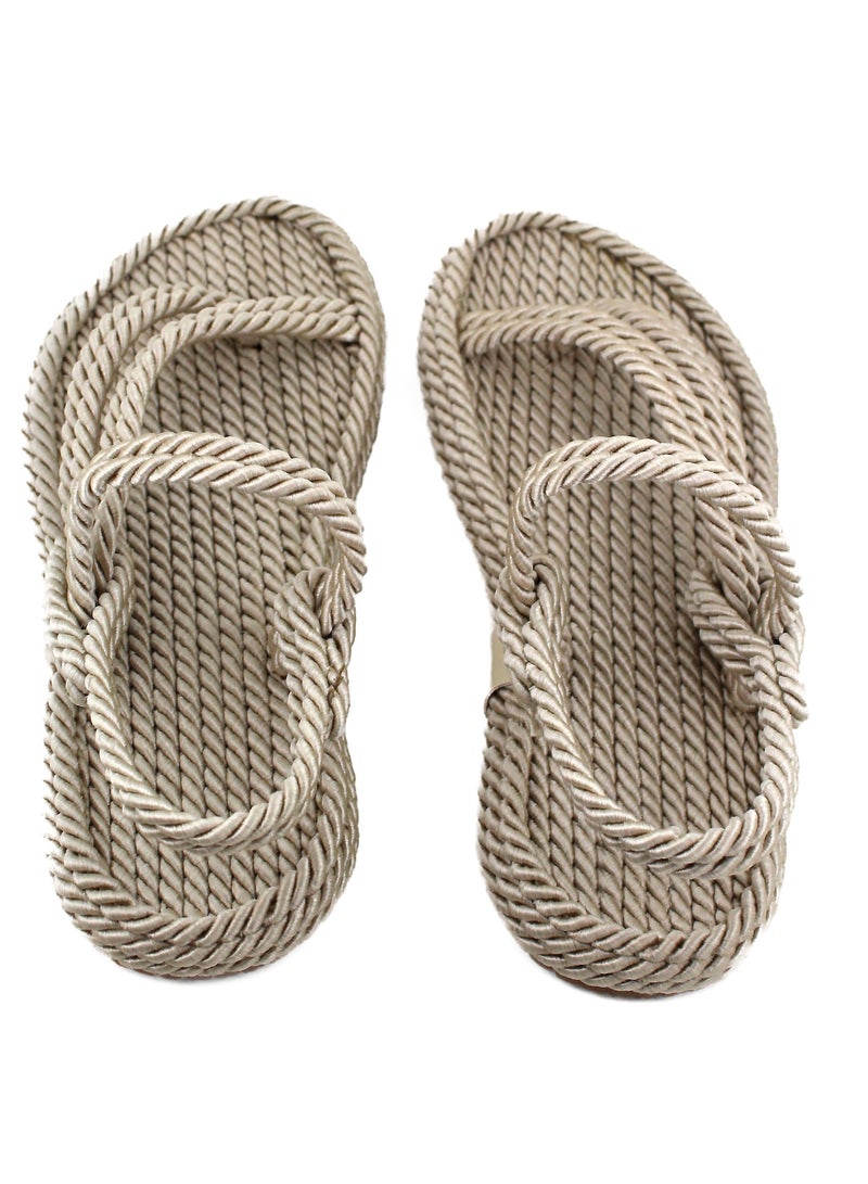 مومكا صنادل متقاطع بحبل أبيض عاجي - Image 4