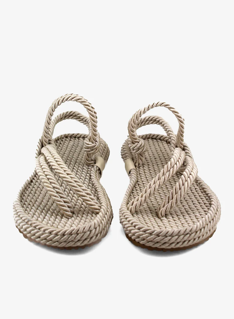 Mumka Rope Sandals Crossed-out - Ivory White
