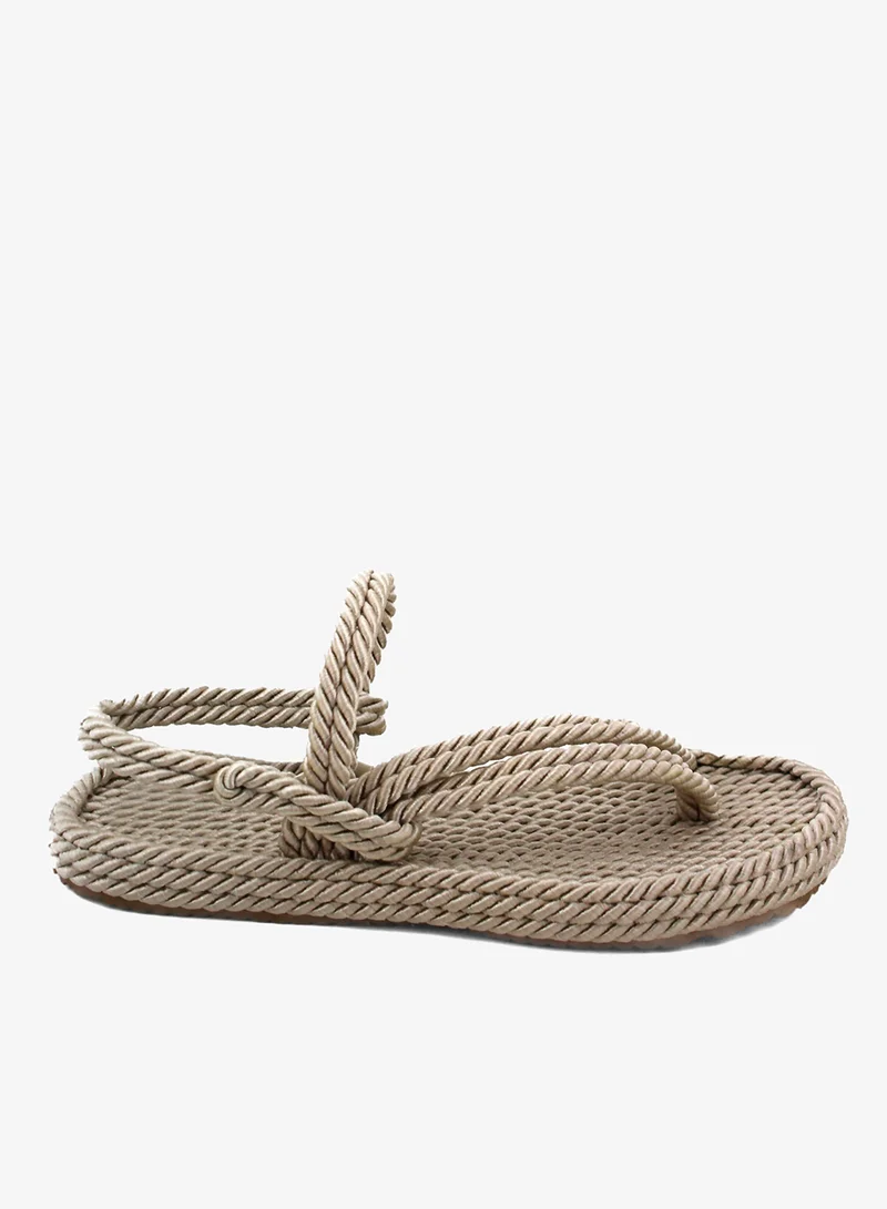 Mumka Rope Sandals Crossed-out - Ivory White