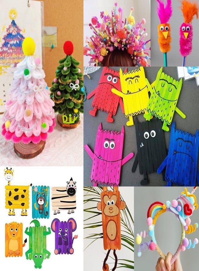 FUNZBO 2000Pcs+ St Patricks Day Arts & Crafts Supplies Kits for Kids, DIY Craft Supplies for Toddlers Art Supply Tools Set Pipe Cleaners, Pom Poms and Feather, Birthday Gifts for Kid Girls Ages 4-8-12 - Image 5