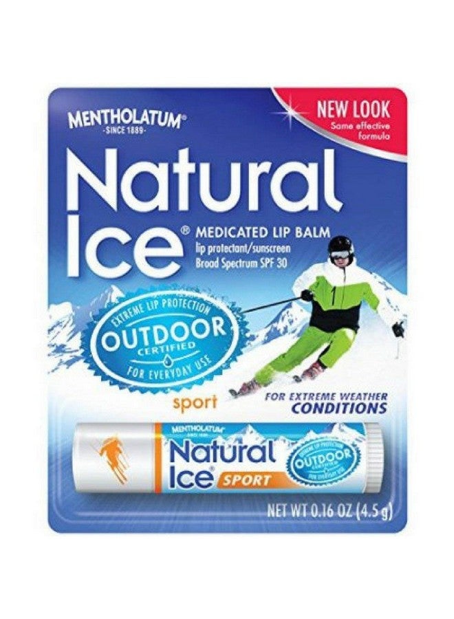 mentholatum Natural Ice Sunscreen/Lip Protectant Spf 30 Sport 1 Each (Pack Of 6)