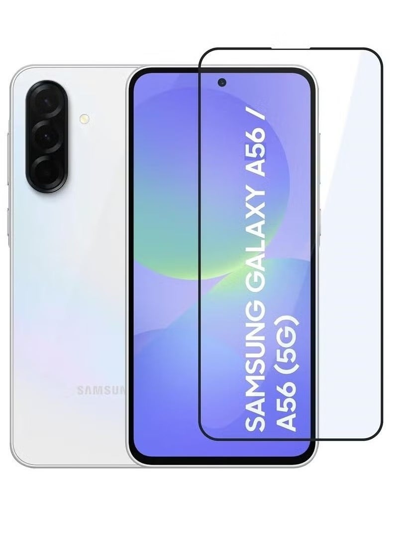 vesus Samsung A56 5G Screen Protector â€“ Full Edge-to-Edge Tempered Glass Film â€“ Anti-Scratch, Anti-Fingerprint, 9H Hardness, HD Clarity Screen Guard â€“ Ultra-Slim Bubble-Free Glass for Samsung Galaxy A56 5G (2025), 6.7 Inch Display - Image 1
