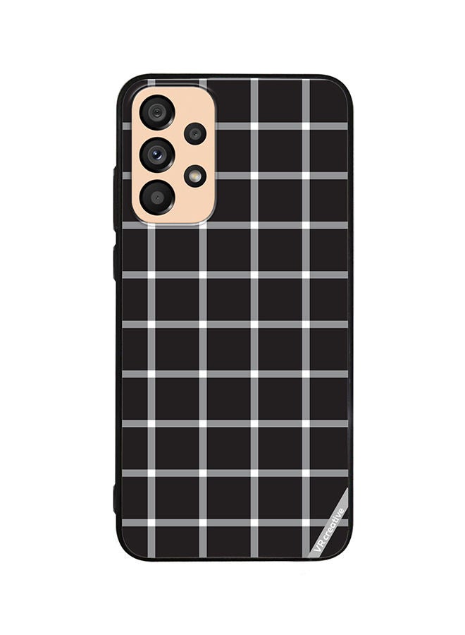VR CREATIVE Protective Case Cover For Samsung Galaxy A72 Black White Checkered Design Multicolour - Image 1