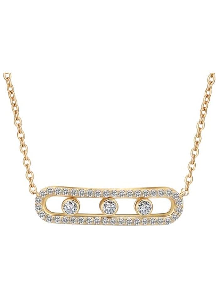 بونكا قلادة نسائية من الزركون الذهبي اللامع من بونكا - Image 1