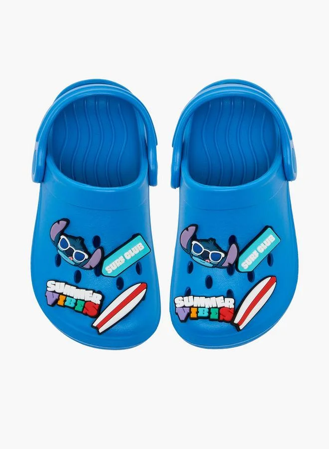 Disney Boys Backstrap Stitch Accent Clogs
