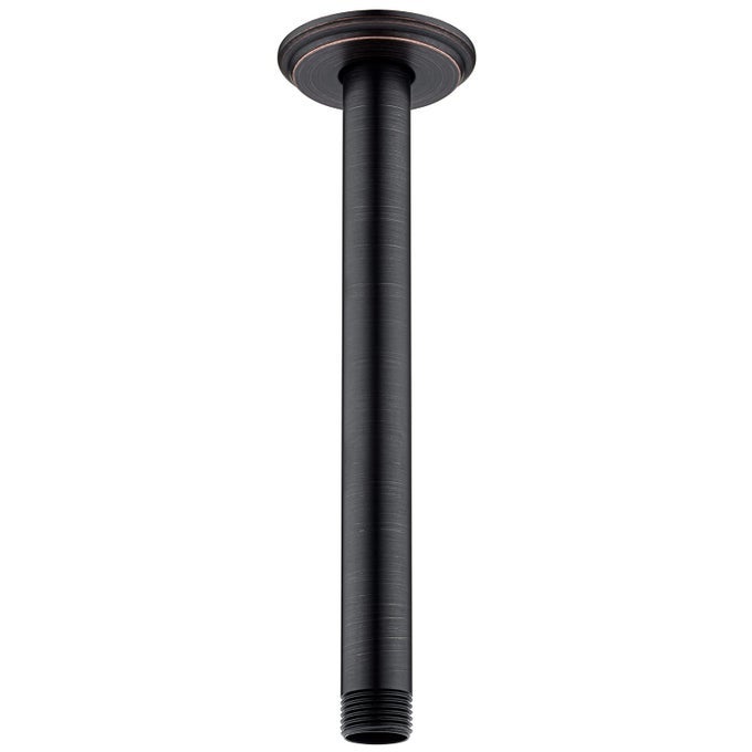 8 INCH SHOWER ARM AND FLANGE OIL RUBBED BRONZE CEILING MOUNTED SHOWER ARM FOR RAIN SHOWER HEAD