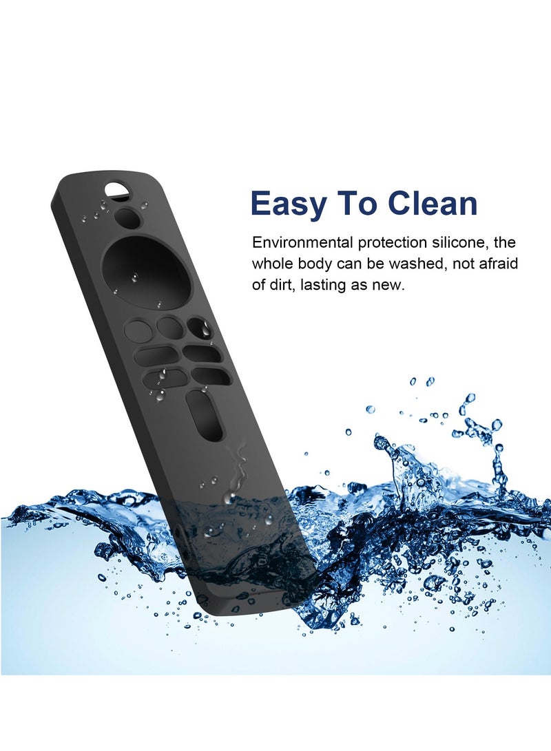 Excefore Silicone Case for XIAOMI MI Box S, Silicone Protective Case for Xiaomi Mi TV Box S (2nd Gen) Remote, 2nd Gen Stick Remote Control Anti Slip Silicone Protective Skin Cover with Lanyard (Black)  - Image 2