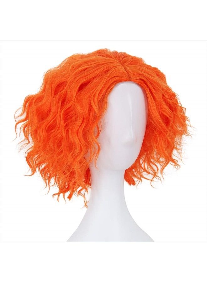 Mersi Short Orange Wigs for Costume Orange Anime Wigs for Party Halloween S077O - Image 3