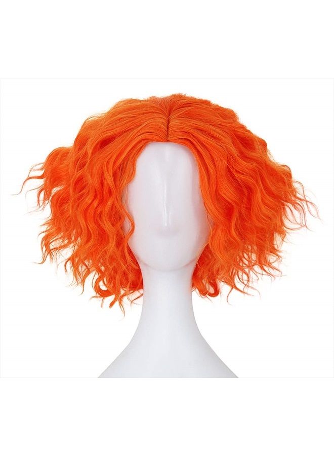 Mersi Short Orange Wigs for Costume Orange Anime Wigs for Party Halloween S077O - Image 1