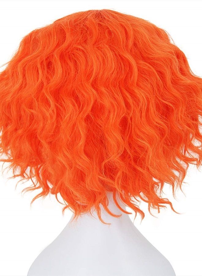 Mersi Short Orange Wigs for Costume Orange Anime Wigs for Party Halloween S077O - Image 4