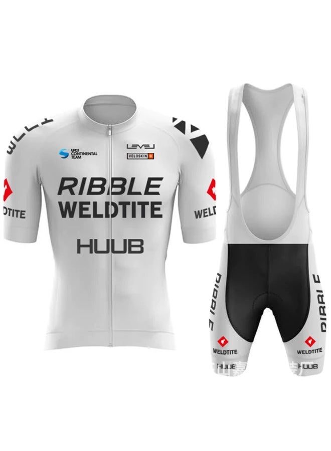 Summer Men's And Women's Tour De France Riding Suit Strap Short Sleeve Team Version Suit Bicycle Suit Outdoor Sports Bicycle Shirt