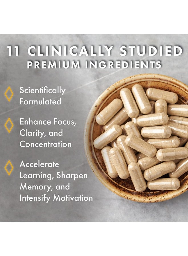Awakened Alchemy Awaken Gold Premium Nootropic Supplement | Advanced Brain Nutrition | Improve Memory & Learning | Enhance Focus & Clarity | Intensify Drive | 11 Premium Ingredients | 45 Servings  - Image 2