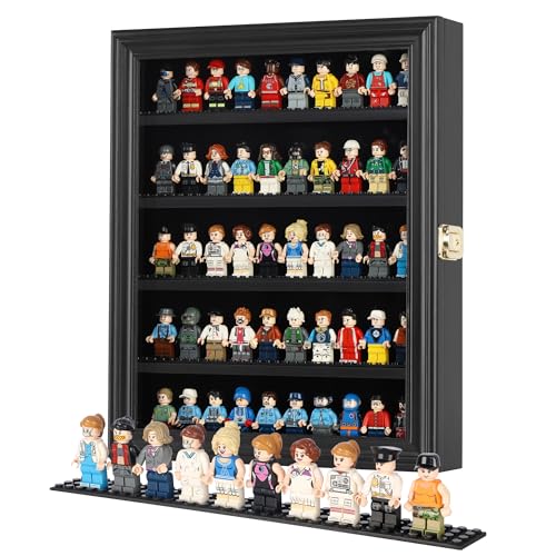 Minifigures Dimensions Display Case Thimble Wall Cabinet LGCN30 Black