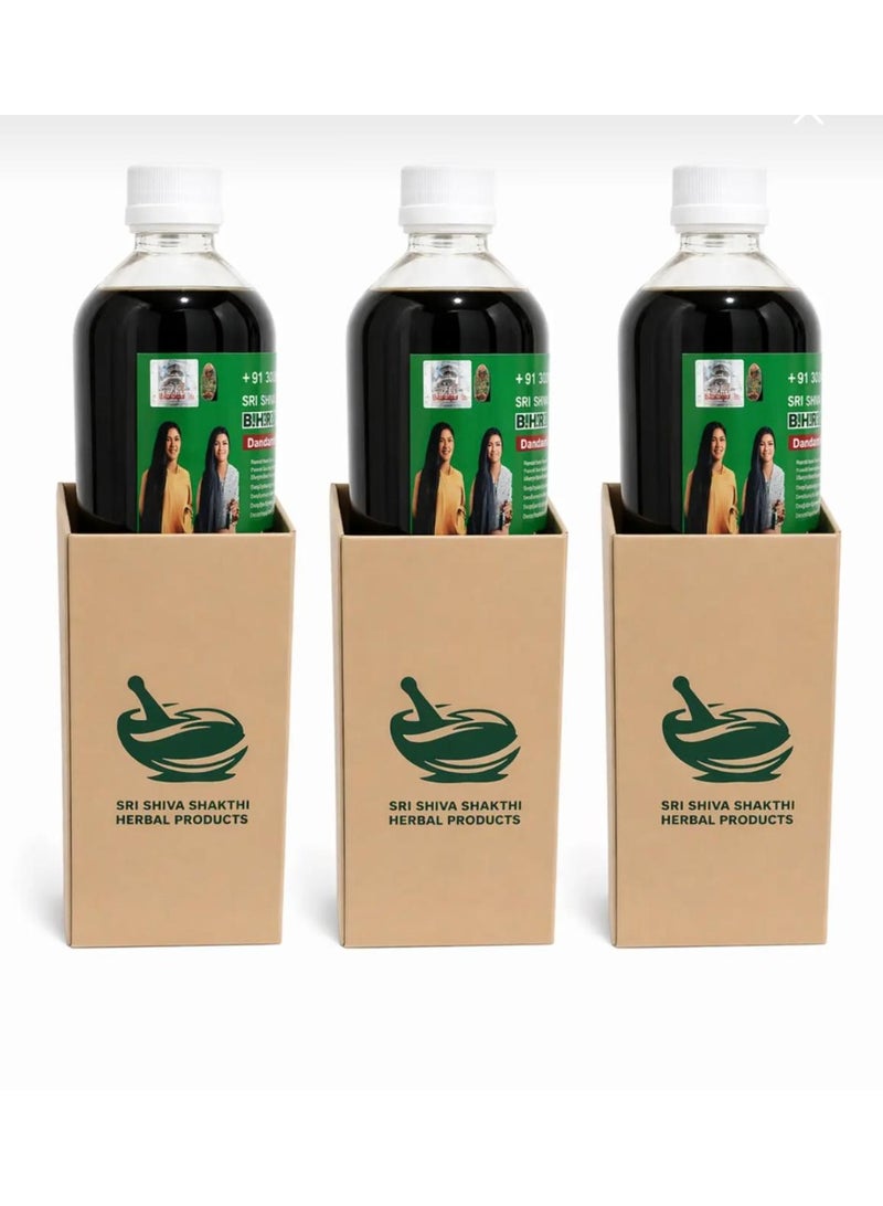 Sri Shiva Shakthi Herbal Hair Oil – Natural Adivasi Blend for Hair Fall, Dandruff & Hair Growth | Pack of 3 Bottles - Image 2