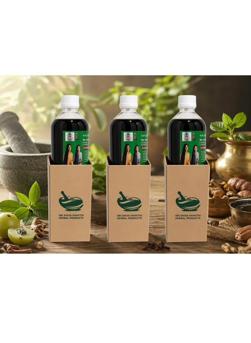Sri Shiva Shakthi Herbal Hair Oil – Natural Adivasi Blend for Hair Fall, Dandruff & Hair Growth | Pack of 3 Bottles - Image 4
