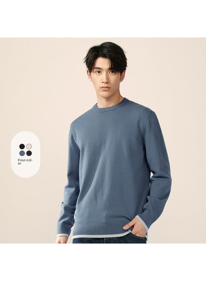 HLA Base Layer Shirt】hot New Street Style Cashmere-like Comfortable Skin-friendly Men's Long Sleeve Knitted Sweater - Image 4