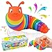 Cevioce Fidget Slug Toy Sensory Slug Fidget Toys for Kids Adults 1 PC Autism Sensory Toys for Children Toddlers Toddler Toys 3 Year Old Easter Basket Stuffers Gifts for Kids Boys Girls F - Image 3