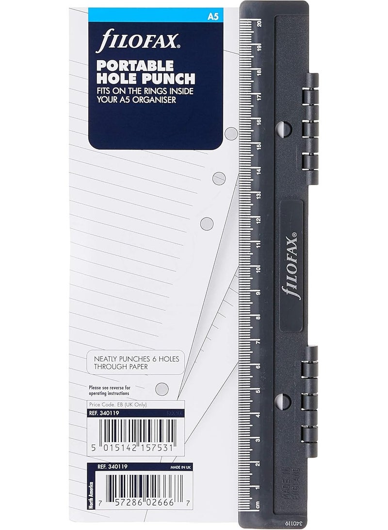 Filofax A5 Portable Hole Punch (B340119), Black - Image 3