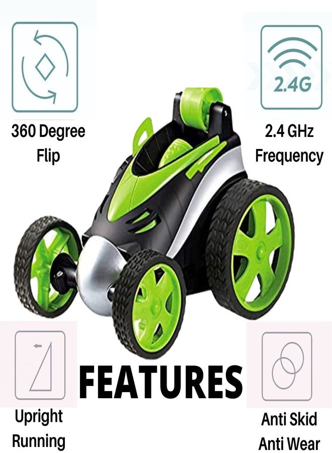 RENIAL® Outdoor RC Rechargeable Stunt Car with 360 Degree flip Plastic Material I Medium Size 20 cm I I Pack of 1 CAR I Multicolour - Image 2
