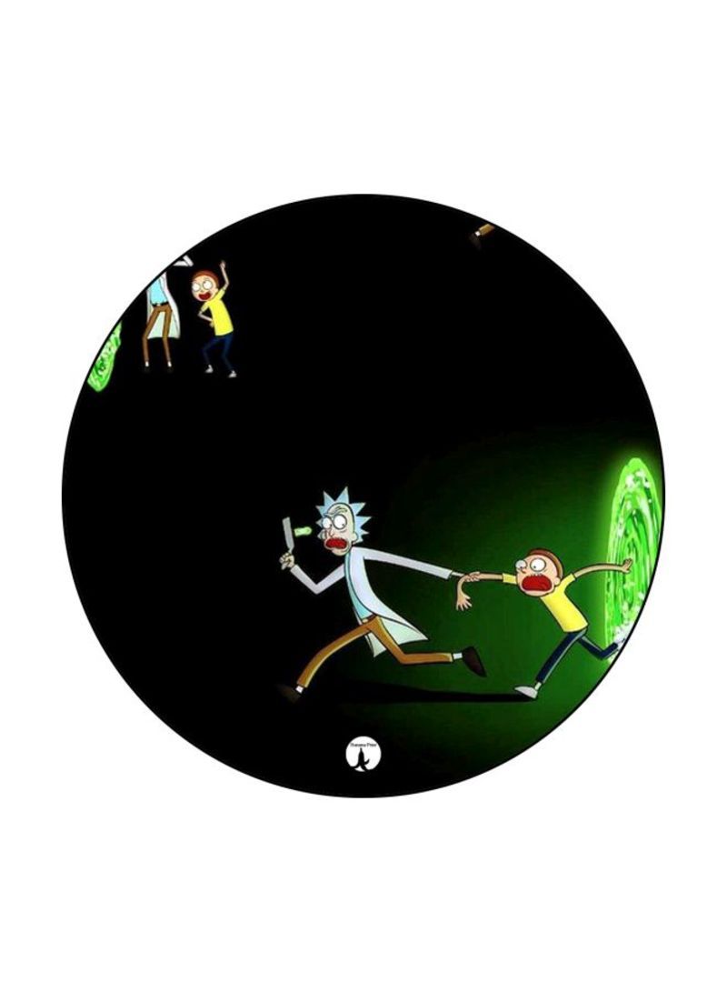 RKN Rick And Morty Printed Fridge Magnet  Green/Black/Yellow - Image 1